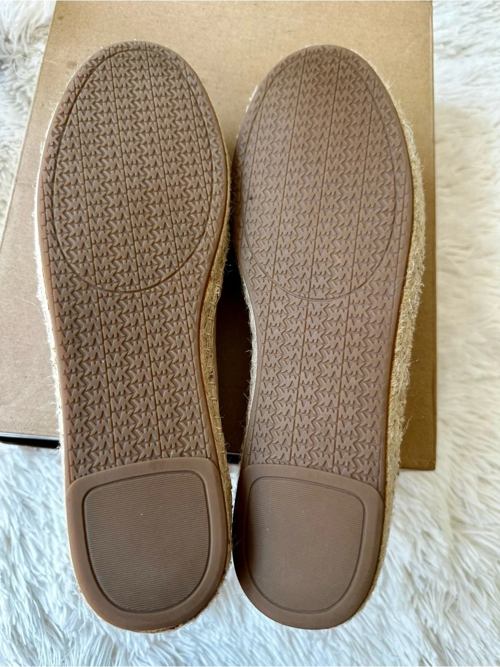 MICHAEL KORS Leather Espadrille Flats Pink Black Colorblock Slip On Shoes 9.5